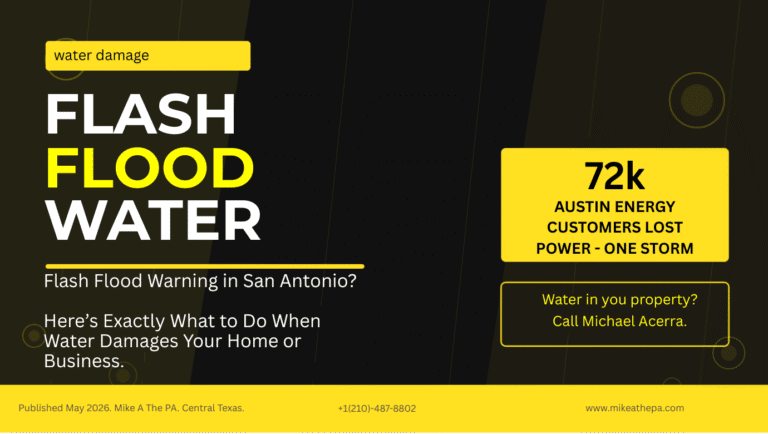 Flash Flood Warning in San Antonio? Here’s Exactly What to Do When Water Damages Your Home or Business