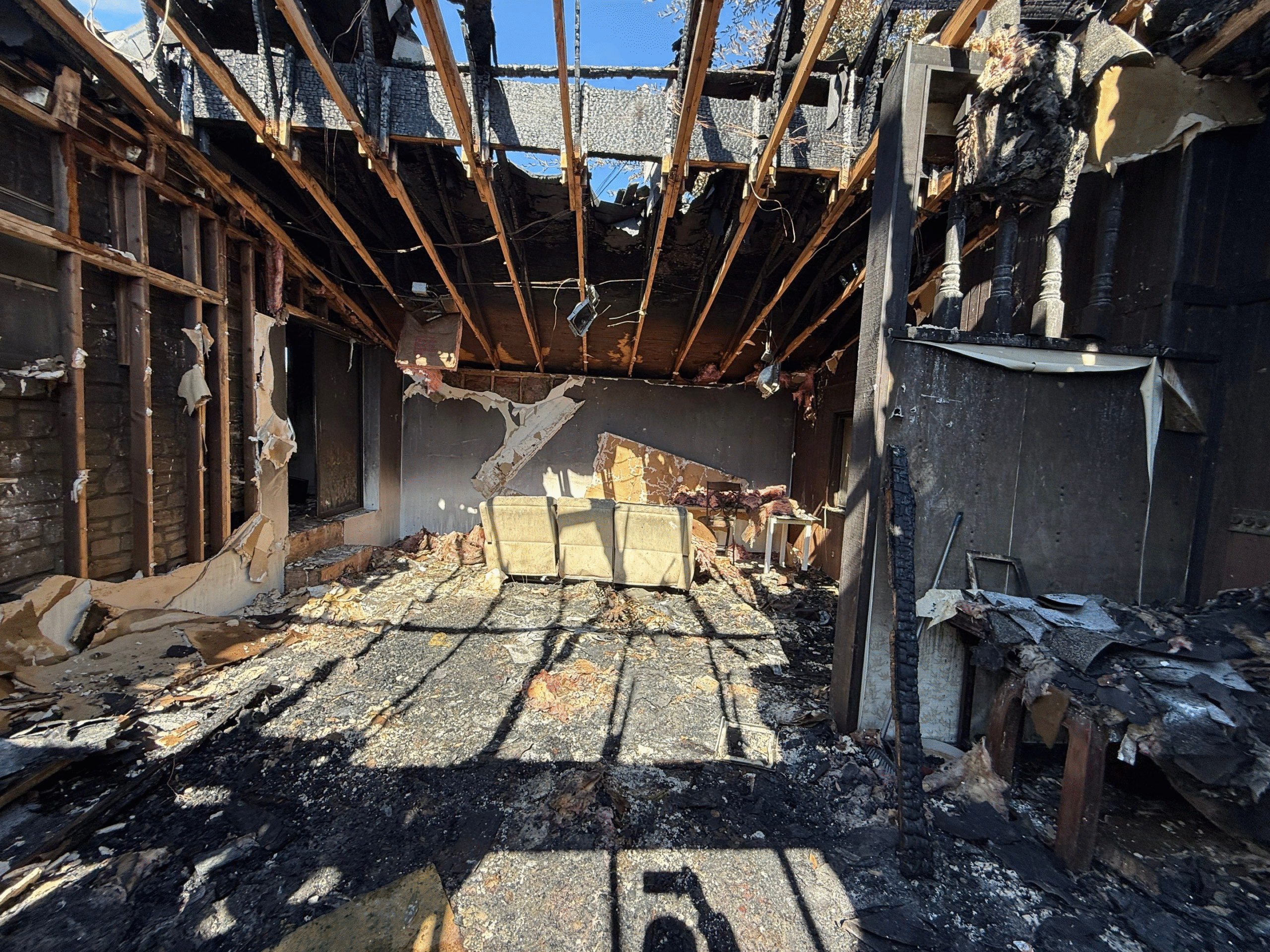 Fire damage claim documentation example
