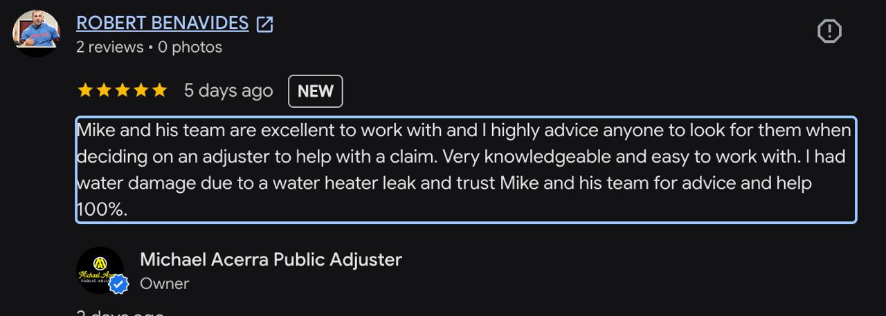 San Antonio insurance claim review snippet